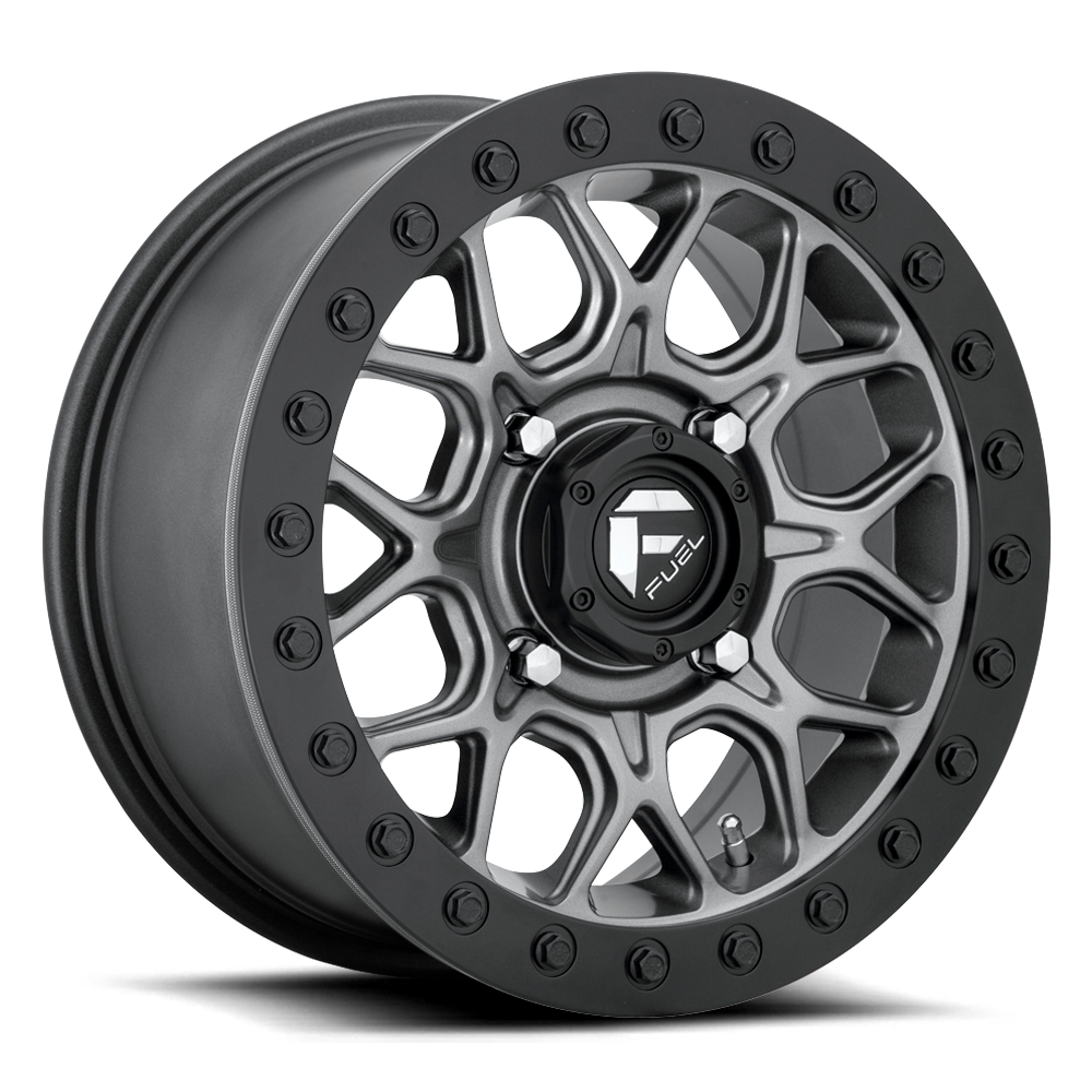 Fuel Tech Beadlock UTV Wheel Matte Anthacite on white background 