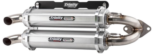 Trinity Racing Dual Slip On Exhaust RZR RS1 - Revolution Off-Road