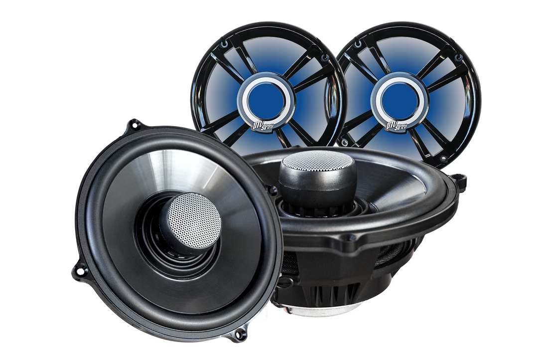 utv stereo pro series 6.5 inch speaker pair on white background