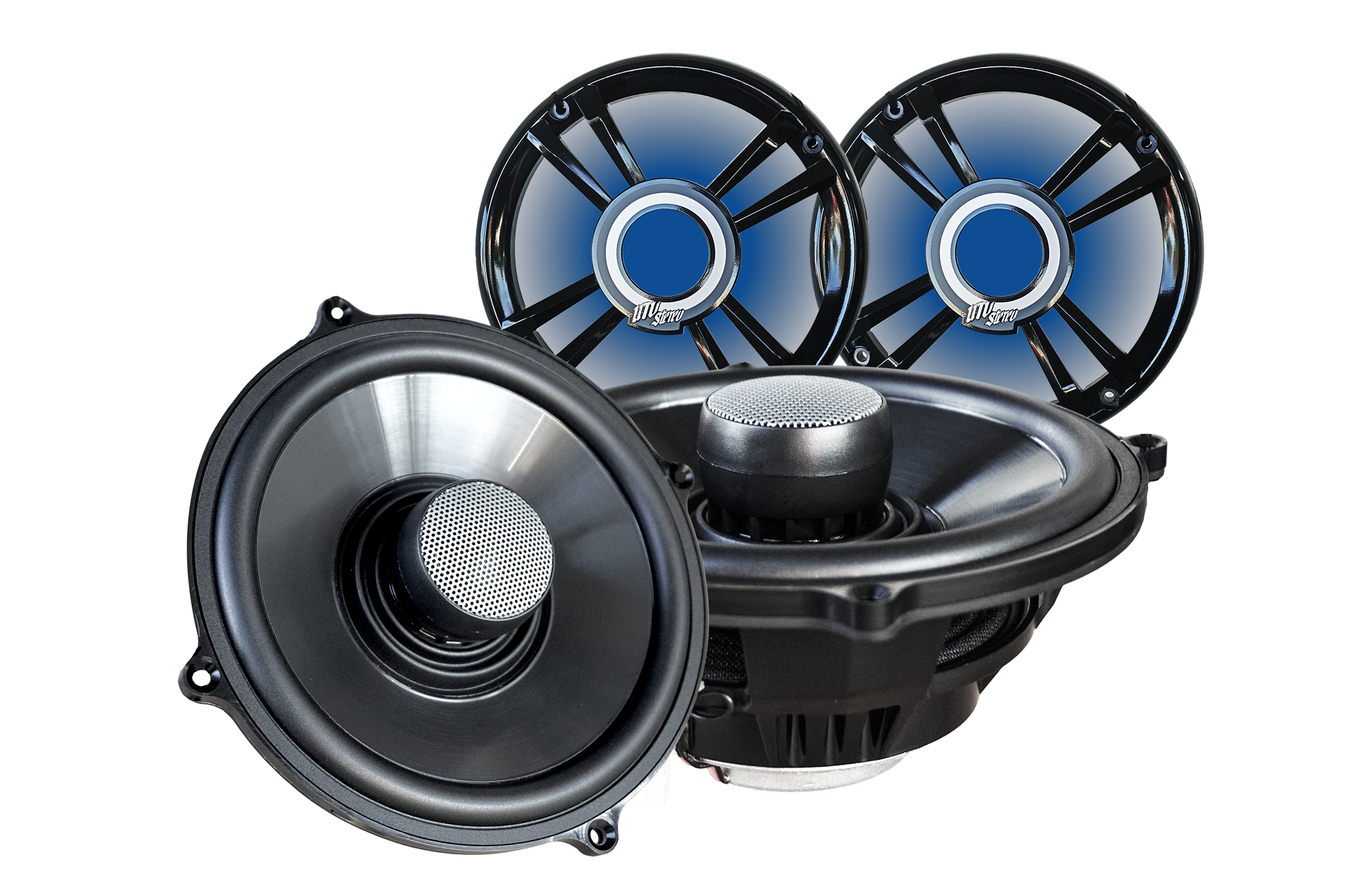utv stereo pro series 6.5 inch speaker pair on white background
