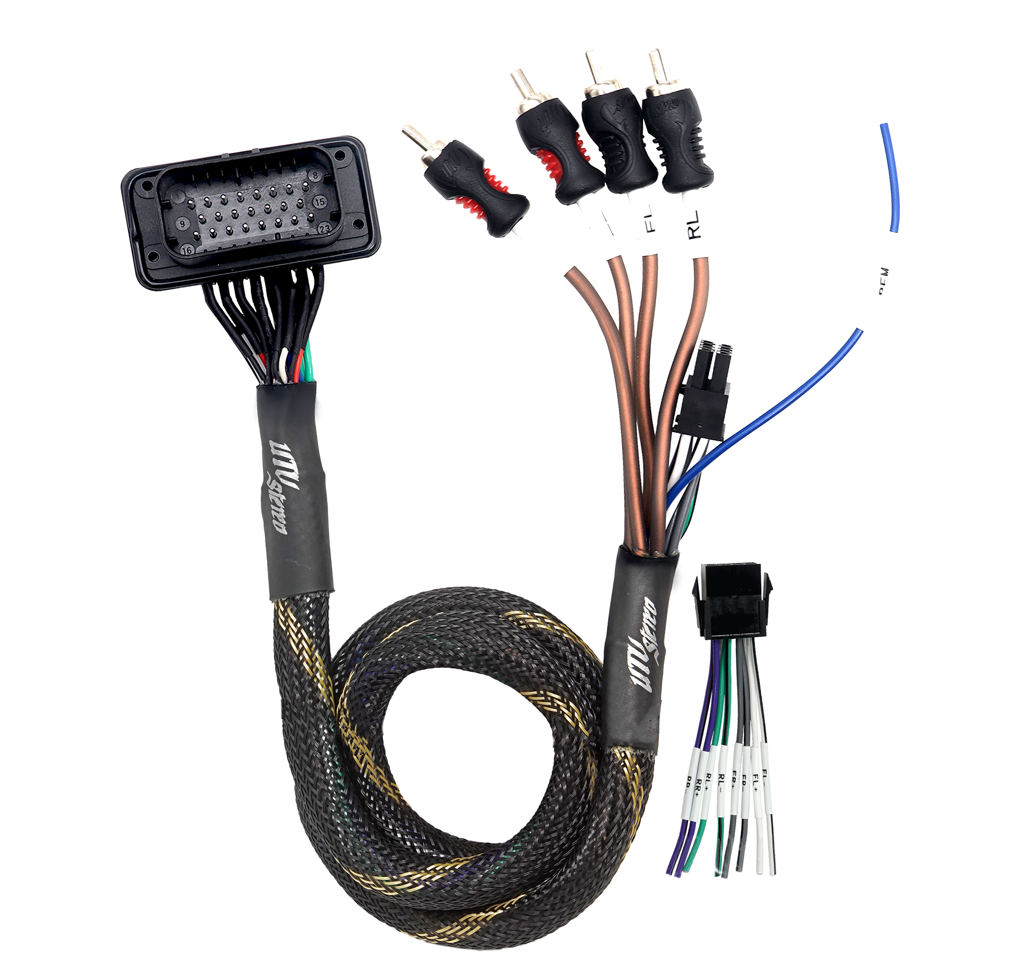 UTV Stereo Ride Command Front & Rear RCA Output + Speaker Wire & Remote | PRO XP