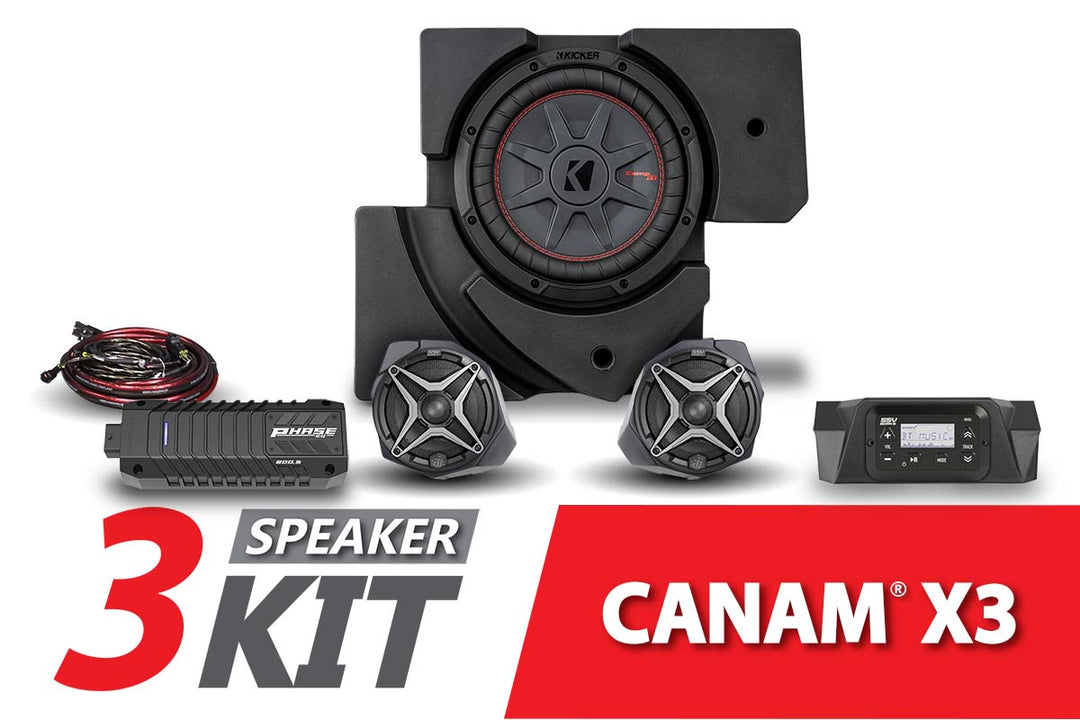 2017-2023 Can Am X3 Complete SSV 3-Speaker Plug-and-Play System