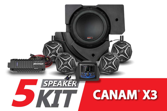 2017-2024 CanAm X3 Complete SSV 5-Speaker Plug-and-Play System w/JVC