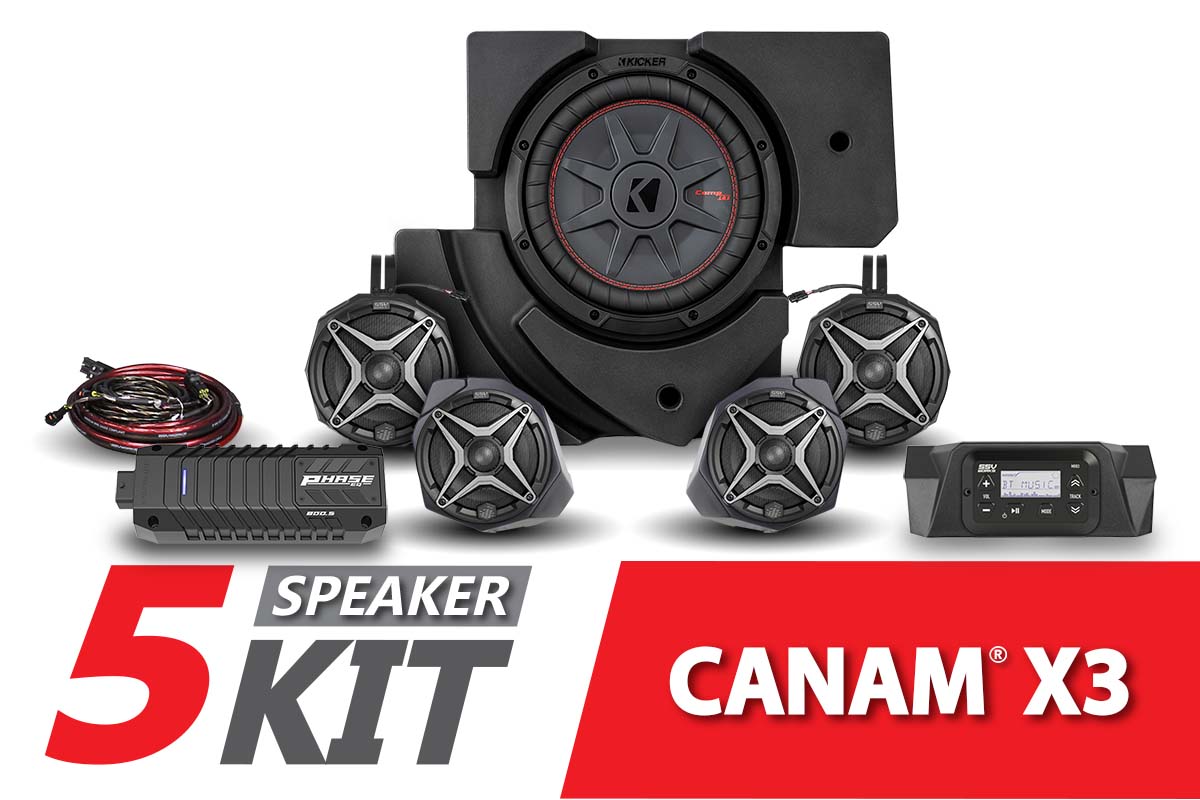 2017-2023 Can Am X3 Complete SSV 5-Speaker Plug-and-Play System