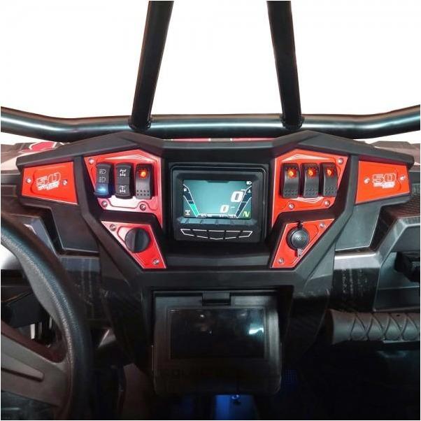 50 Caliber Racing RZR 6 Piece Dash Panel Digital GPS