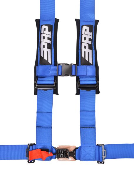 prp harness 3 inch 4 point harness in blue on white background 