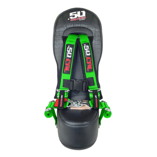Can am x3 bump seat with green harness