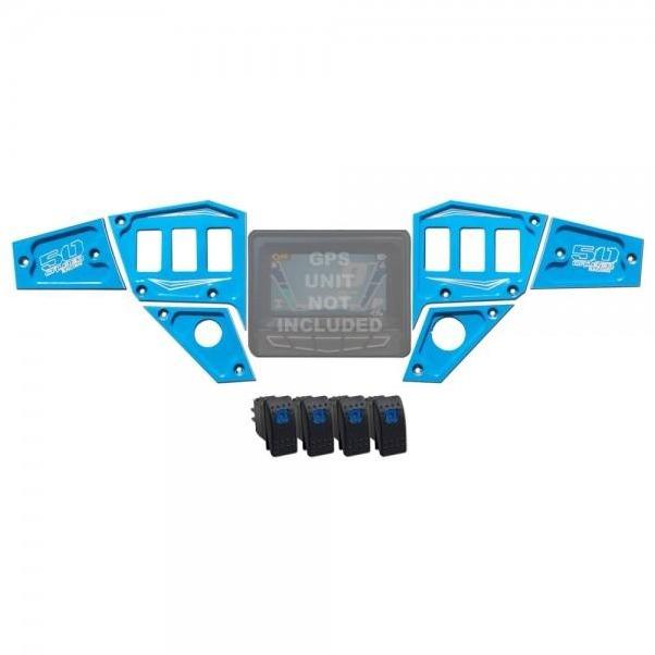 50 Caliber Racing RZR 6 Piece Dash Panel Digital GPS