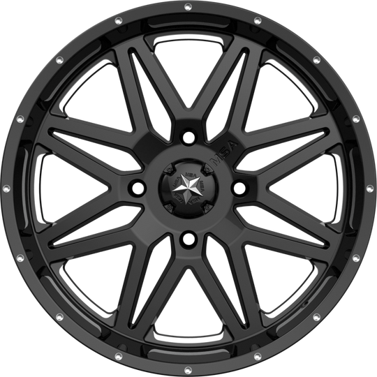 MSA M26 Vibe Milled Gloss Black UTV Wheel - Revolution Off-Road