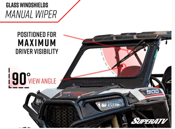 SuperATV Polaris General Glass Windshield