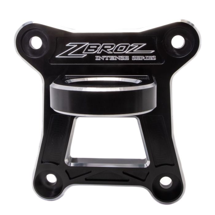 zbroz racing black and machined billet radius rod pull plate for polaris rzr xp turbo, xp1000 and RS1 