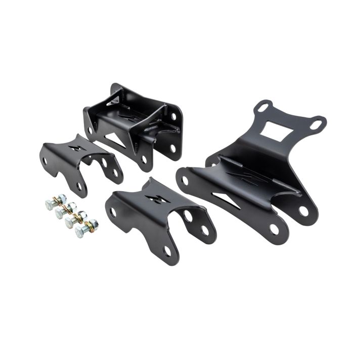 zbroz racing front end gusset kit for canam x3 in black laying on black background