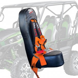 Rear Bump Seat With Harness for Kawasaki Teryx4 4 Seater 50 Caliber Racing - Revolution Off-Road