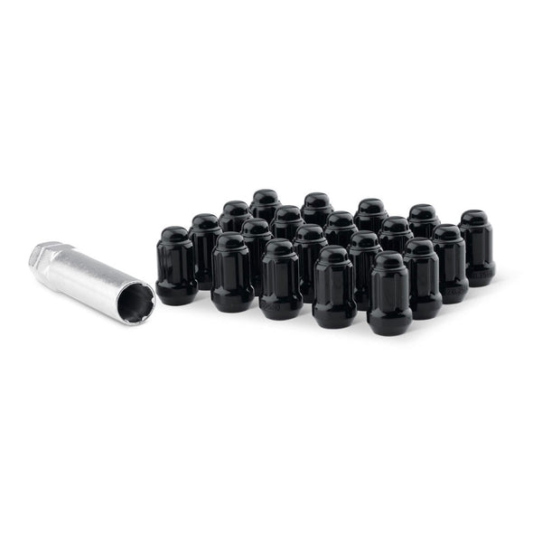 Black Spline Drive Lug Nuts (Set of 20) + Socket