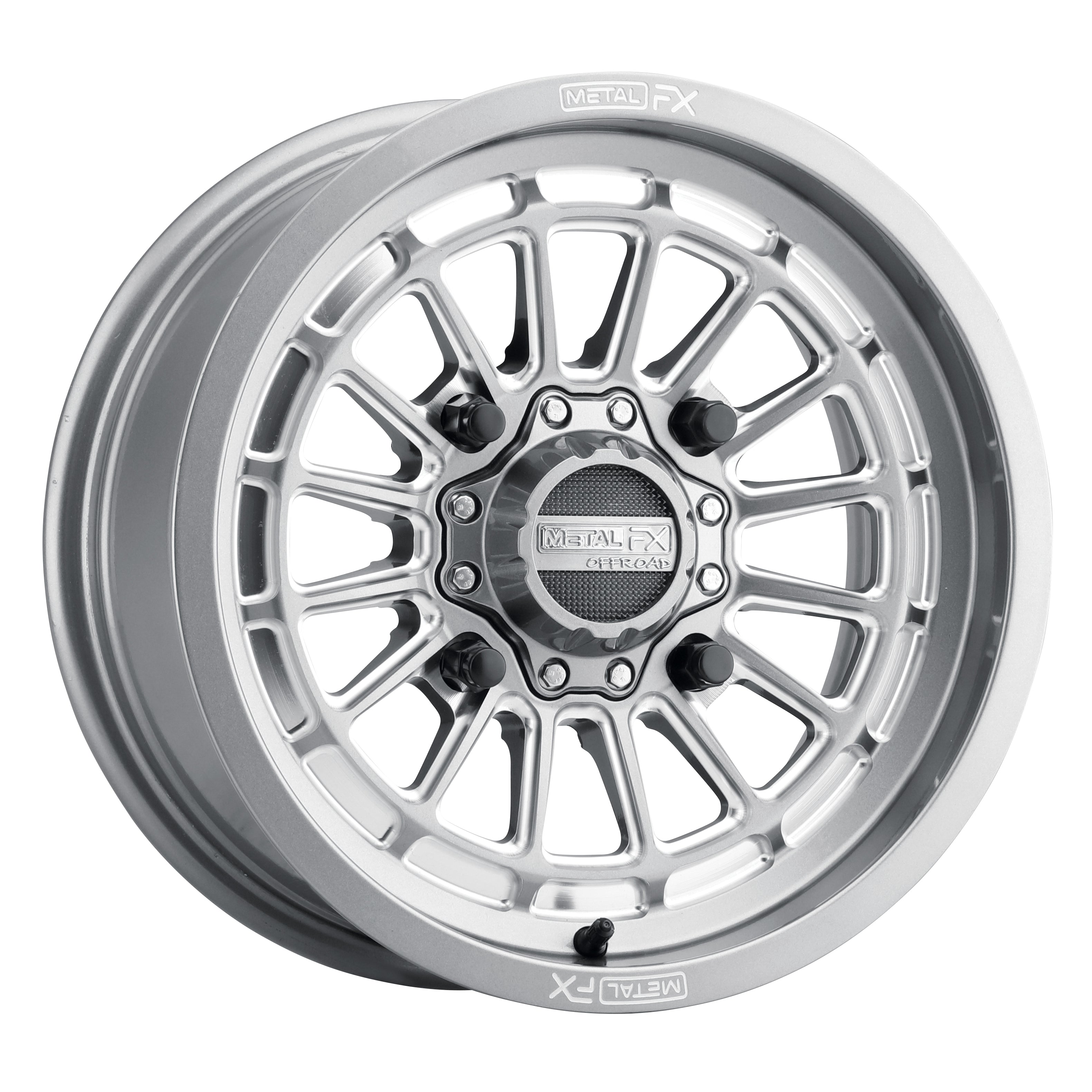 Metal FX Delta Non-Beadlock UTV Wheel | Gunmetal Contrast Cut