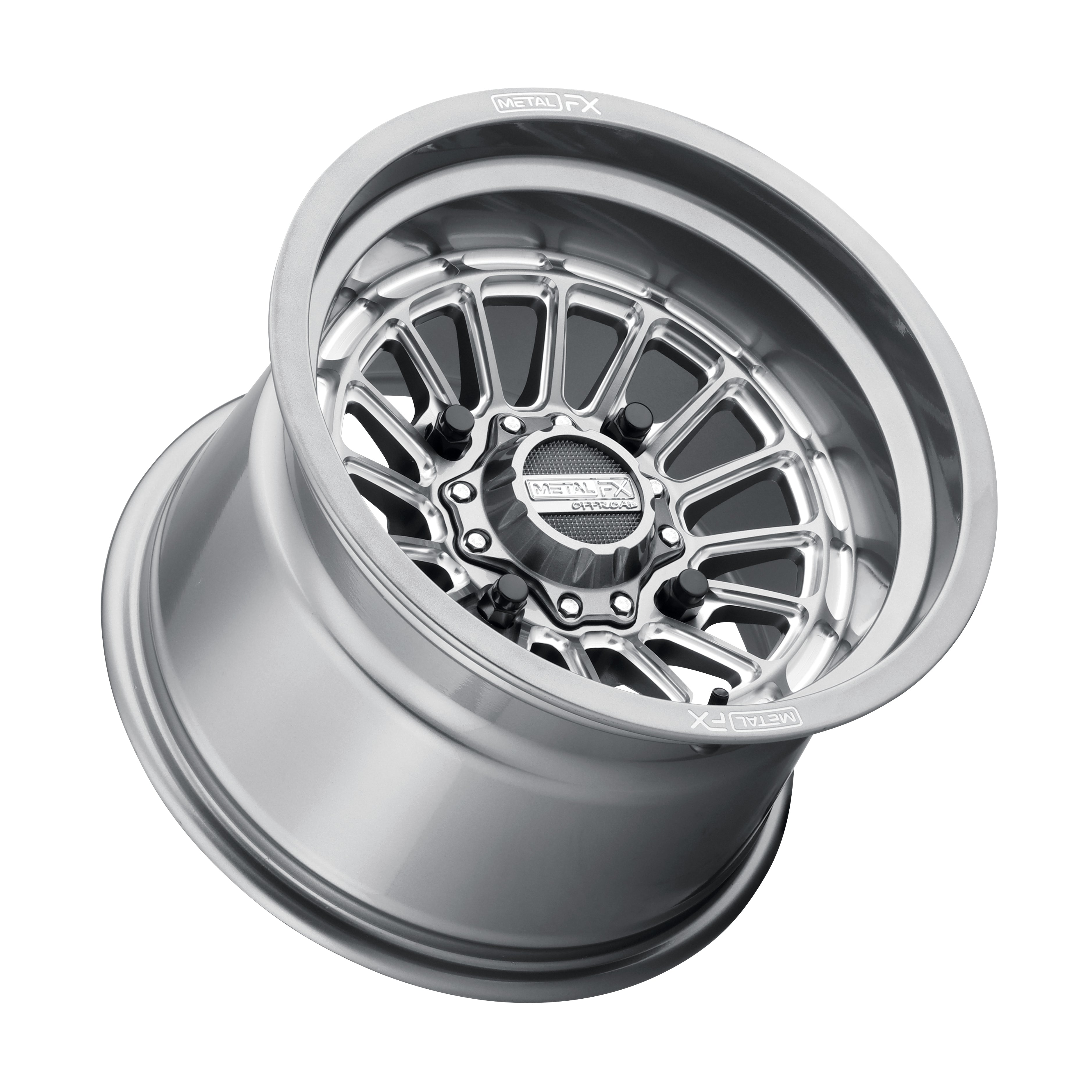 Metal FX Delta Non-Beadlock UTV Wheel | Gunmetal Contrast Cut