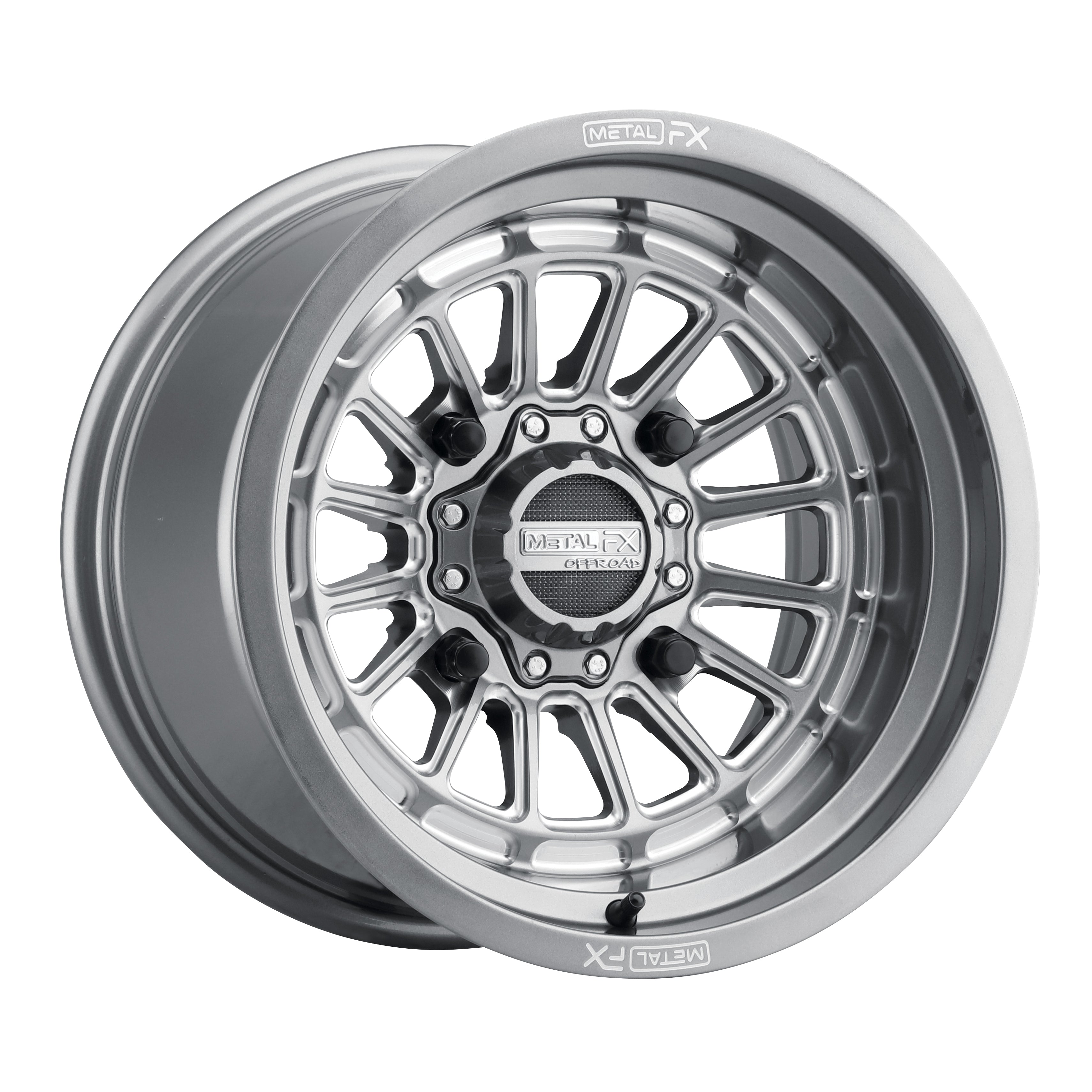 Metal FX Delta Non-Beadlock UTV Wheel | Gunmetal Contrast Cut