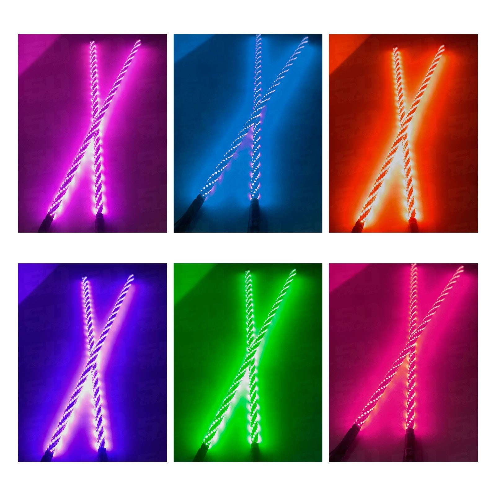 LED Lighted Whips - 50 Caliber Racing