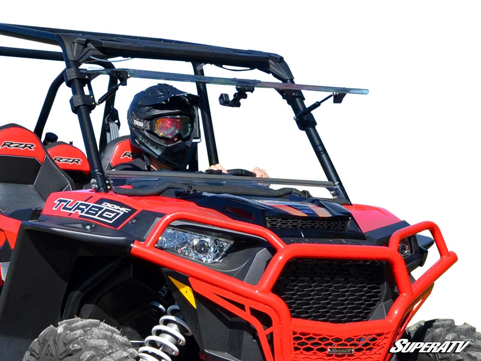 Polaris RZR XP Turbo Scratch Resistant Flip Windshield