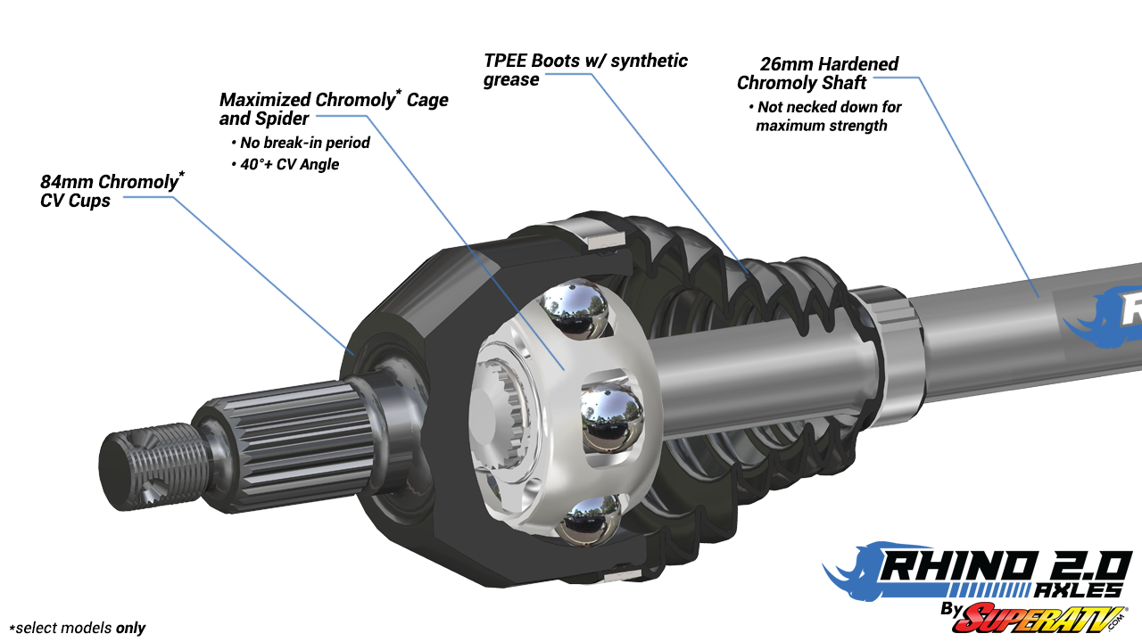 Yamaha Viking Big Lift Kit Heavy-Duty Axles - Rhino 2.0