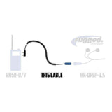 Rugged Radios OFFROAD Headset / Helmet Coil Cord Cable for Rugged Radios and Kenwood Radios