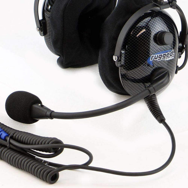 Rugged Radios H22 Ultimate Over The Head (OTH) Headset for Intercoms - Carbon Fiber