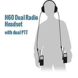 Rugged Radios H60 Dual Radio Behind the Head (BTH) Headset - Black - Revolution Off-Road