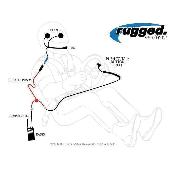 Rugged Radios Single Seat OFFROAD Desert Car Harness (Sold Without Radio Jumper) - Revolution Off-Road