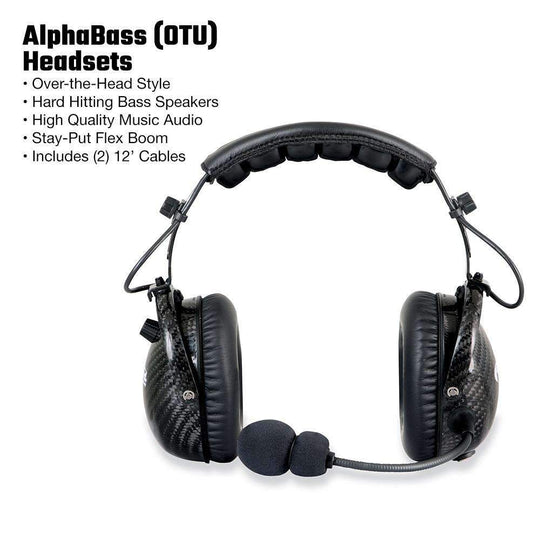 rugged radios alpha bass headset on white background 