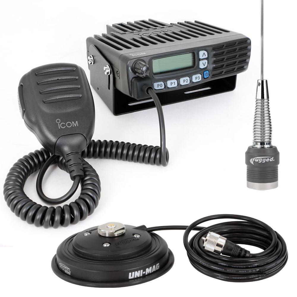 Rugged Radios Radio Kit - Icom F5021 Business Band Mobile Radio with Antenna - Analog Only - Revolution Off-Road