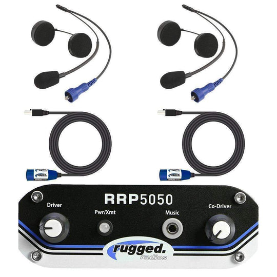 Rugged Radios RRP5050 2 Person Helmet Kit System - Revolution Off-Road