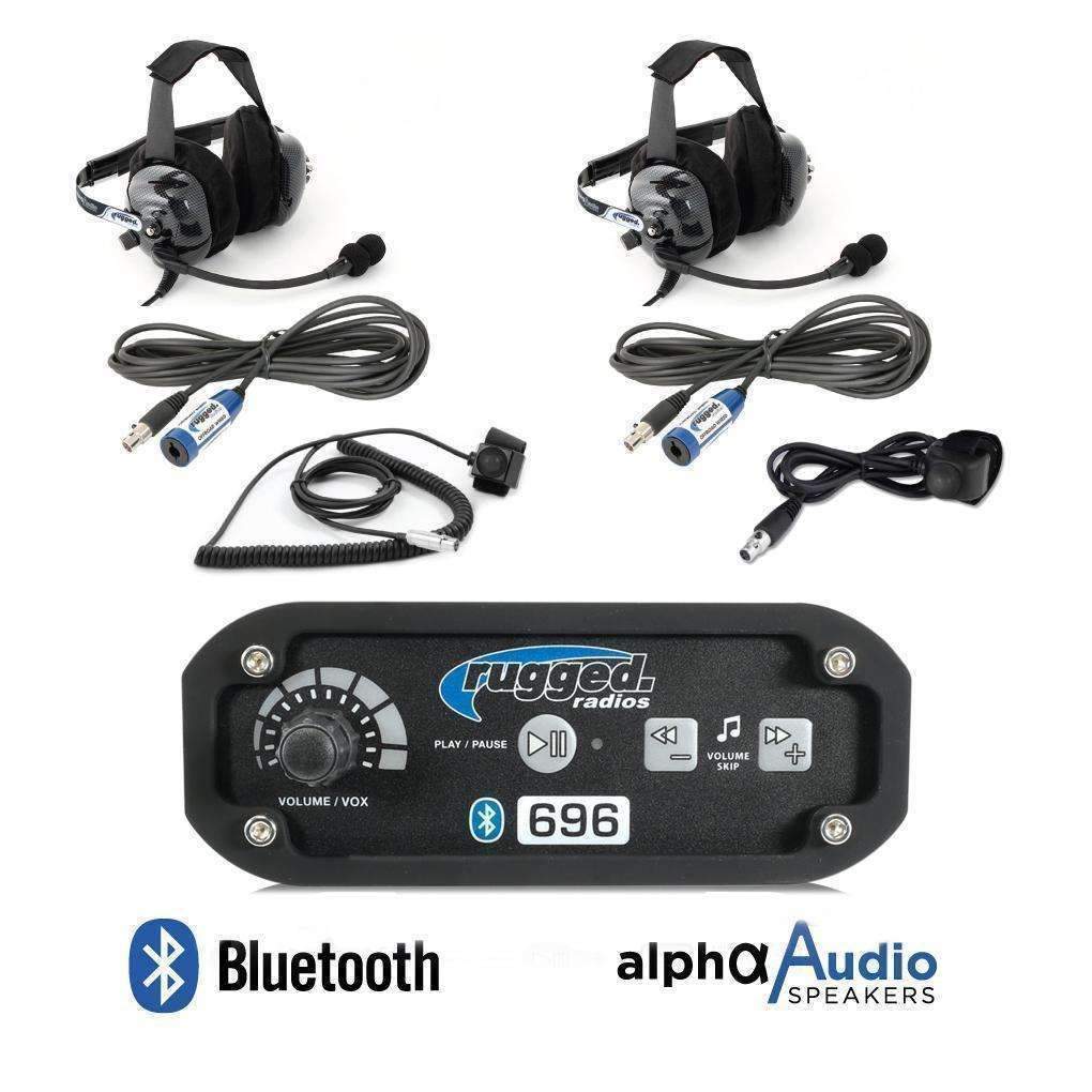 Rugged Radios RRP696 2 Person Bluetooth Intercom System with Ultimate Headsets - Revolution Off-Road
