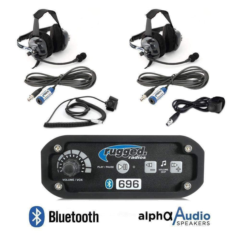 Rugged Radios RRP696 2 Person Bluetooth Intercom System with Ultimate Headsets