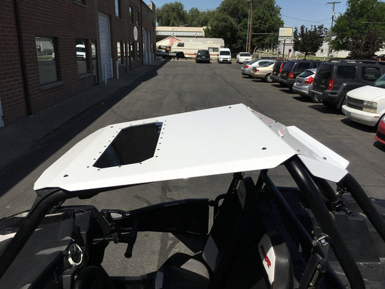 rzr xp1000 roof - white installed drivers side view