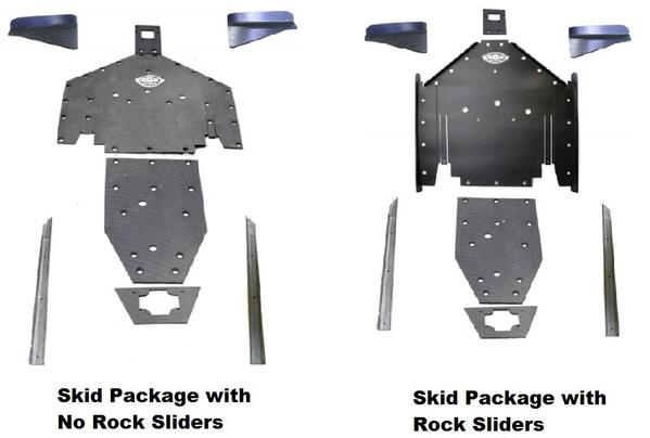 Skid Plate With Built-In Rockers 2 Seat RZR Xp1000 XP Turbo  SSS Off-Road - Revolution Off-Road