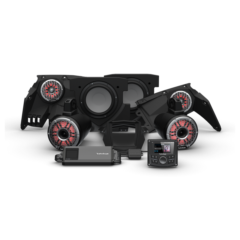 rockford fosgate stage 6 stereo kit for canam x3 on white background 